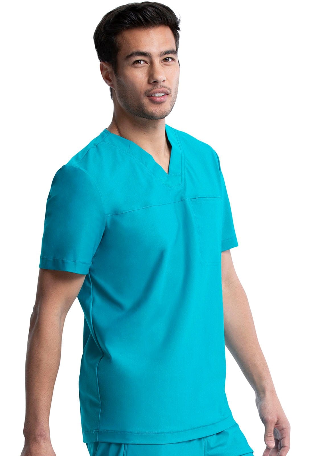 Form by Cherokee Scrub Tops Teal Blue / XS Form by Cherokee Men's Scrubs Tuckable V-Neck Top