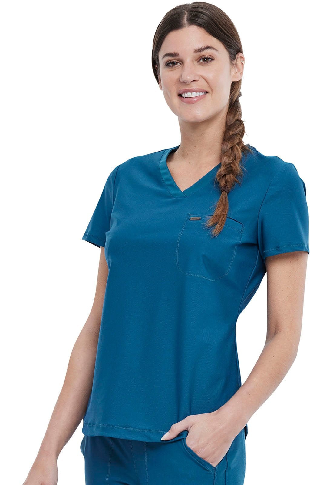 Form By Cherokee Scrub Tops Form by Cherokee Scrubs Tuckable V-Neck Top