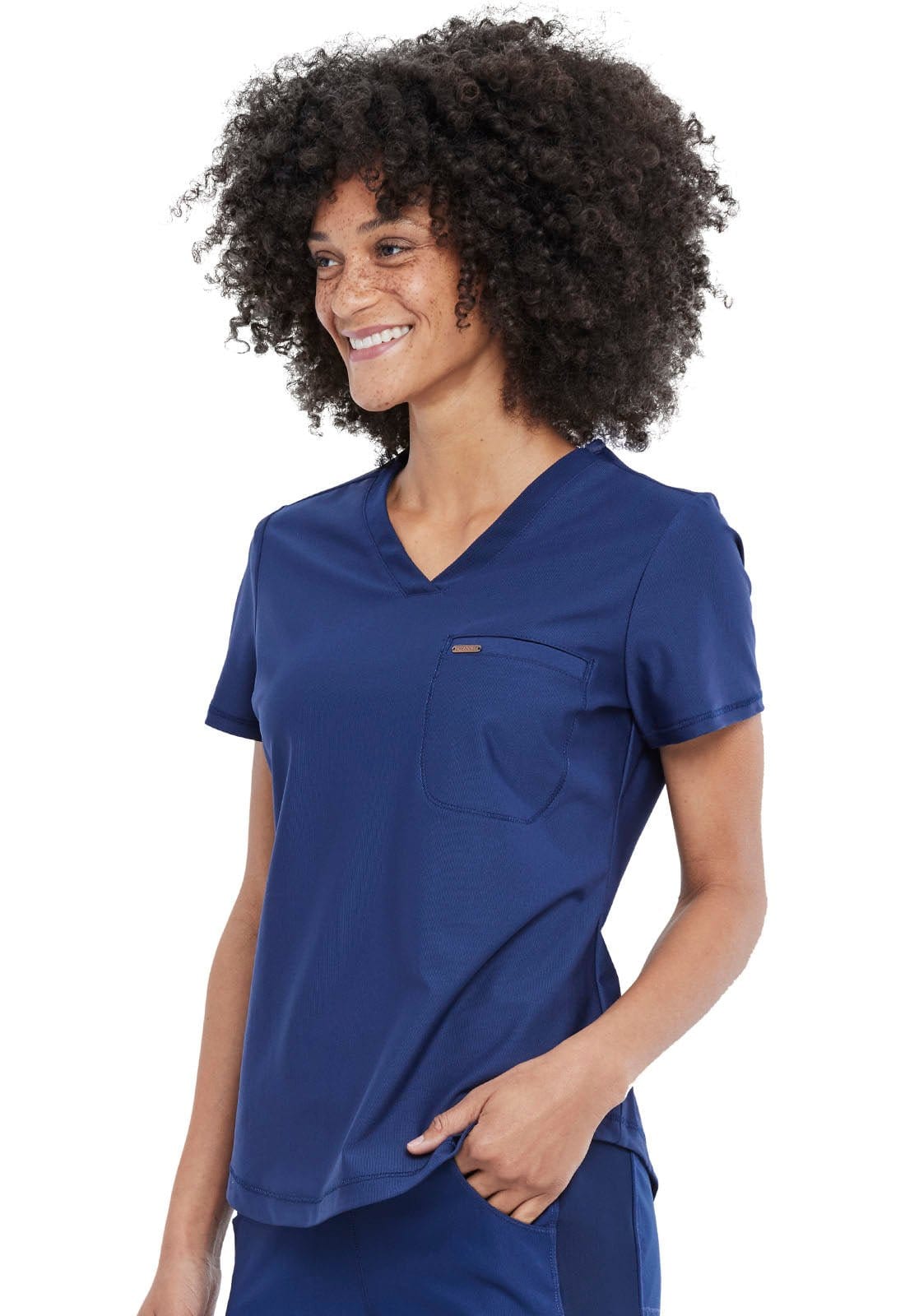 Form By Cherokee Scrub Tops Navy / XXS Form by Cherokee Scrubs Tuckable V-Neck Top