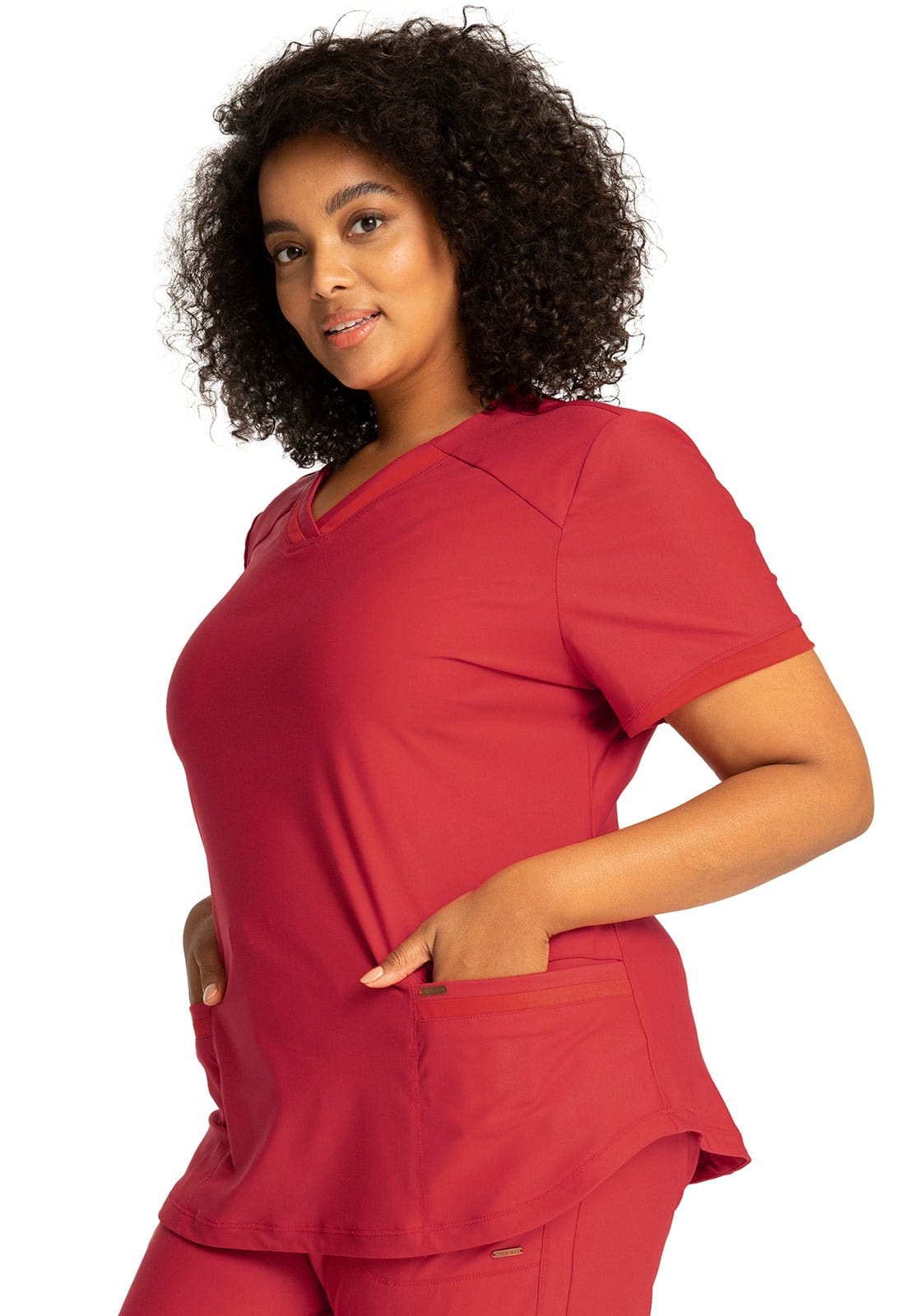 Form By Cherokee Scrub Tops Ruby Punch / XS Form by Cherokee Scrubs V-Neck Top