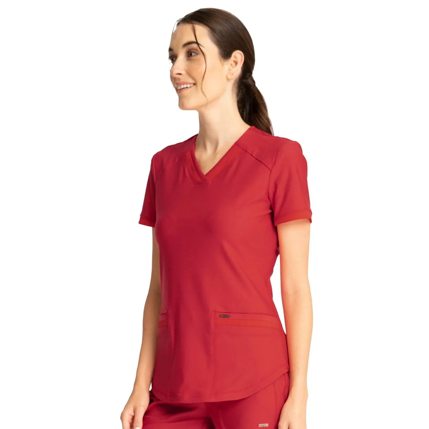Form By Cherokee Scrub Tops Form by Cherokee Scrubs V-Neck Top Ruby Punch