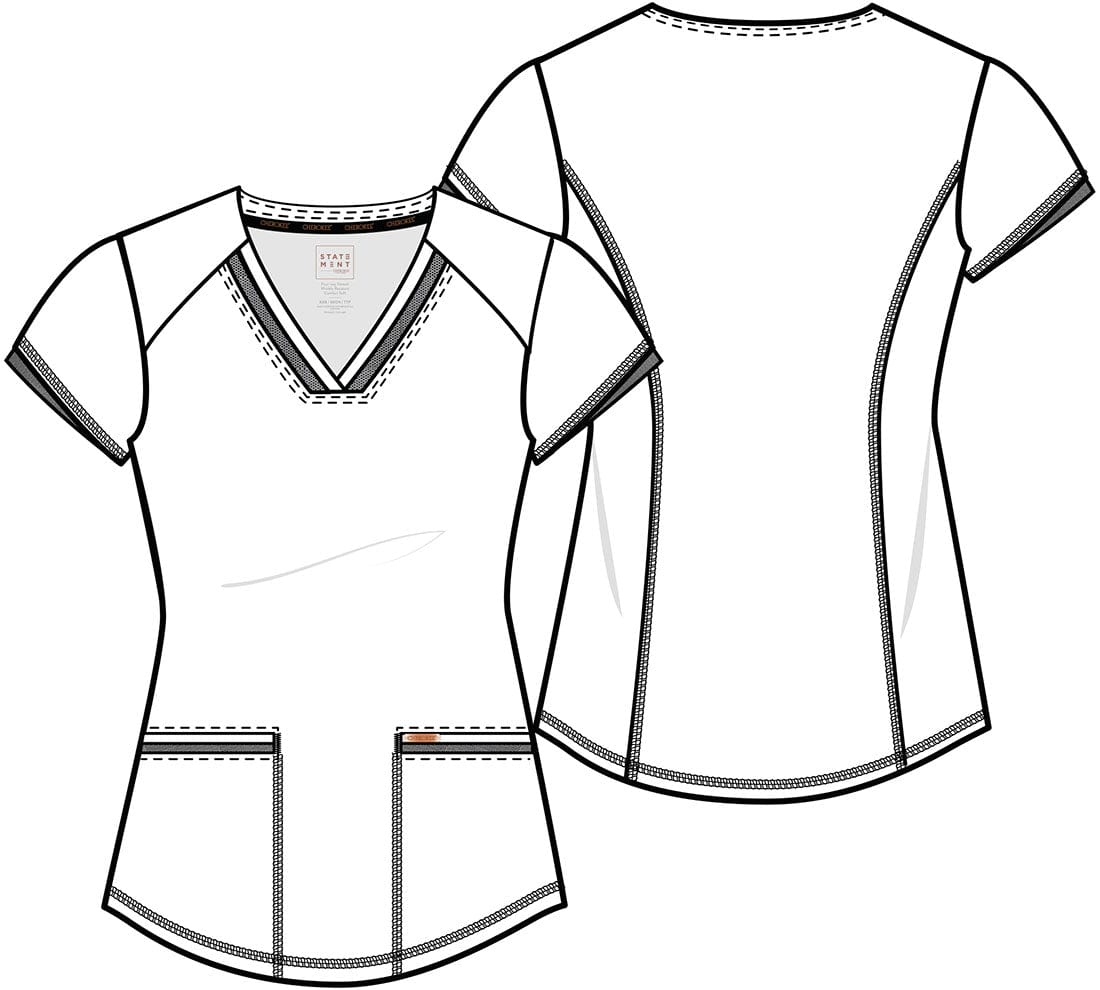 Form By Cherokee Scrub Tops Form by Cherokee Scrubs V-Neck Top Ruby Punch