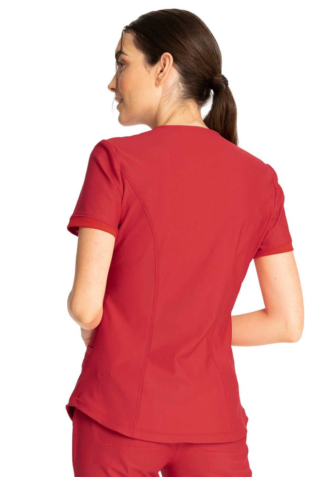 Form By Cherokee Scrub Tops Form by Cherokee Scrubs V-Neck Top Ruby Punch
