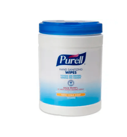 Gojo Cleaning & Washroom Supplies Carton of 6 Gojo Purell Hand Sanitising Wipes 270 Count Canister