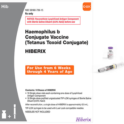 GSK Vaccines Haemophilus Influenzae Type B Vaccine - Hiberix
