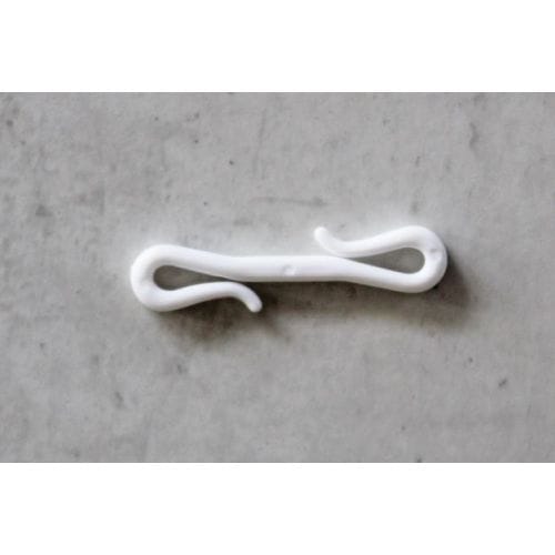 Haines S Type Hooks for Disposable Curtains White