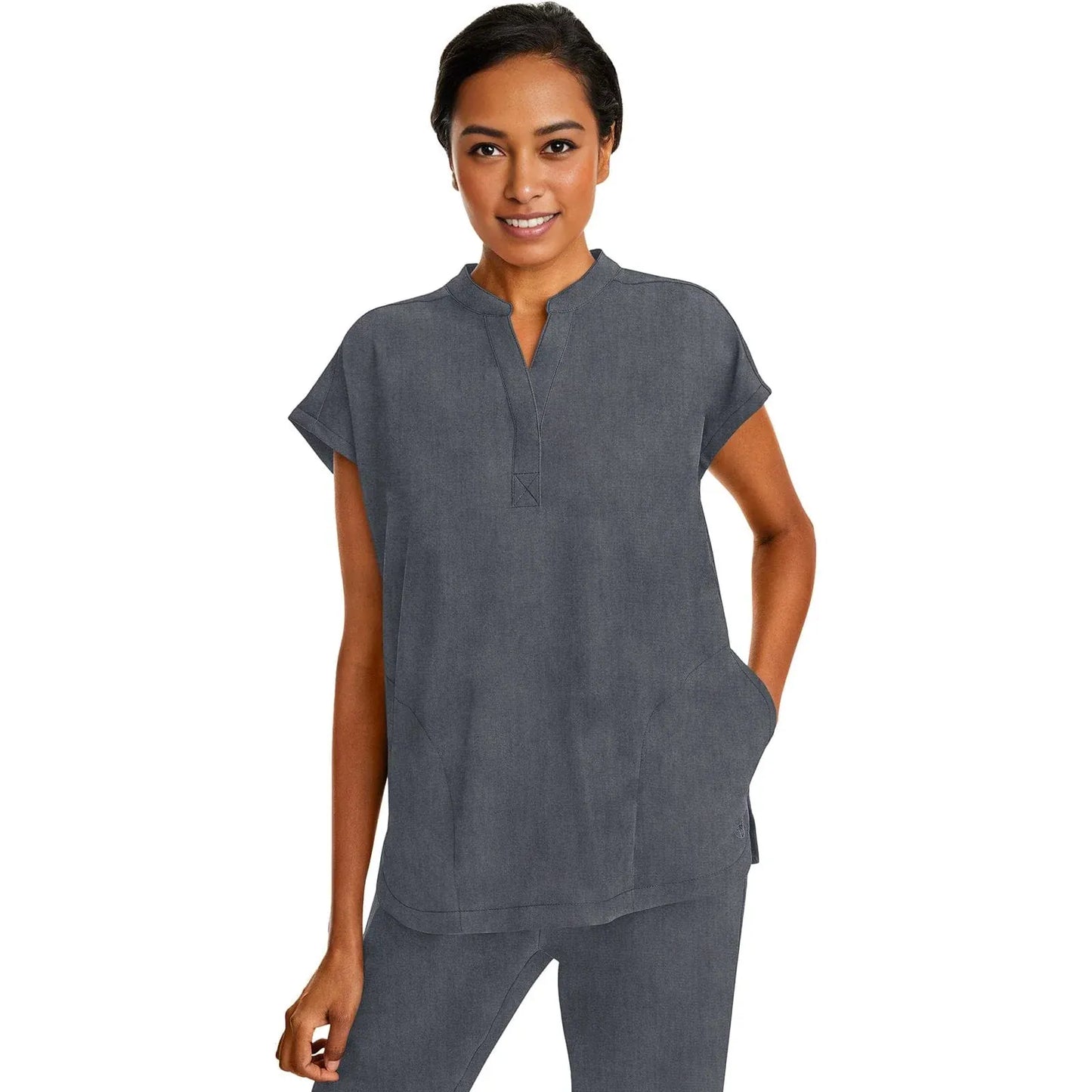 Healing Hands Purple Label Scrubs 2152 Journey Top Women Heather Grey