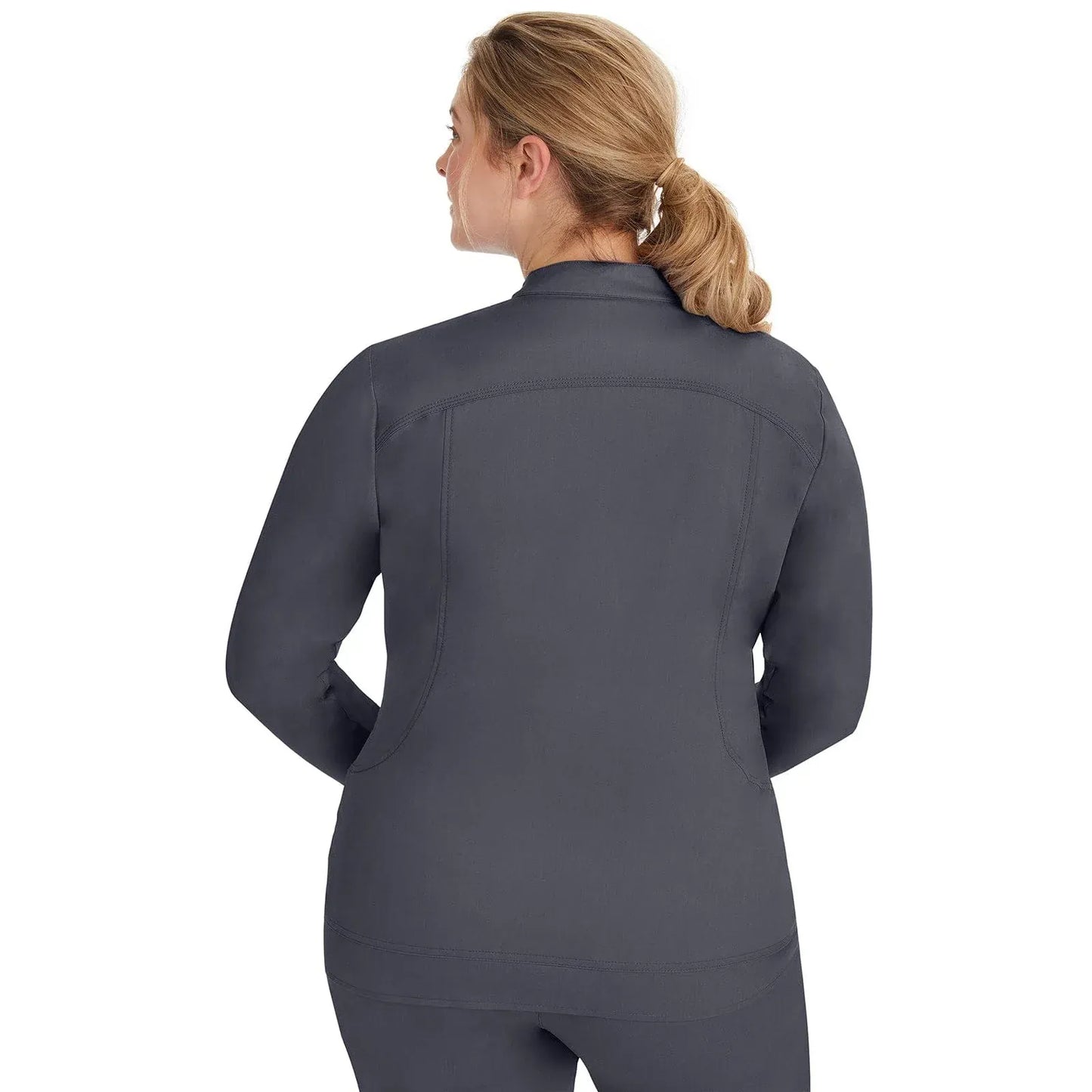 Healing Hands Purple Label Scrubs 5038 Dakota Jacket Women Pewter