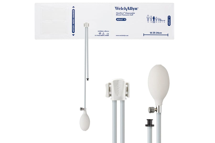 Hillrom - Welch Allyn Soft Disposable FlexiPort Cuff - Two-Tube, Inflation Sys. Adult, Size 11, 25-34 cm
