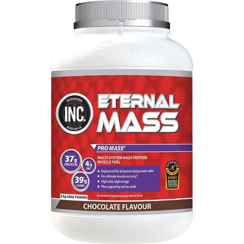 Eternal Mass – Chocolate Flavour 2 kg | High-Calorie Mass Gainer for Muscle Growth