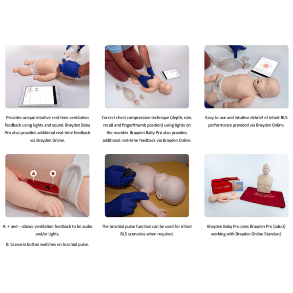 Infant CPR Training Manikin with LED Feedback – First Aid Training Model | Brayden