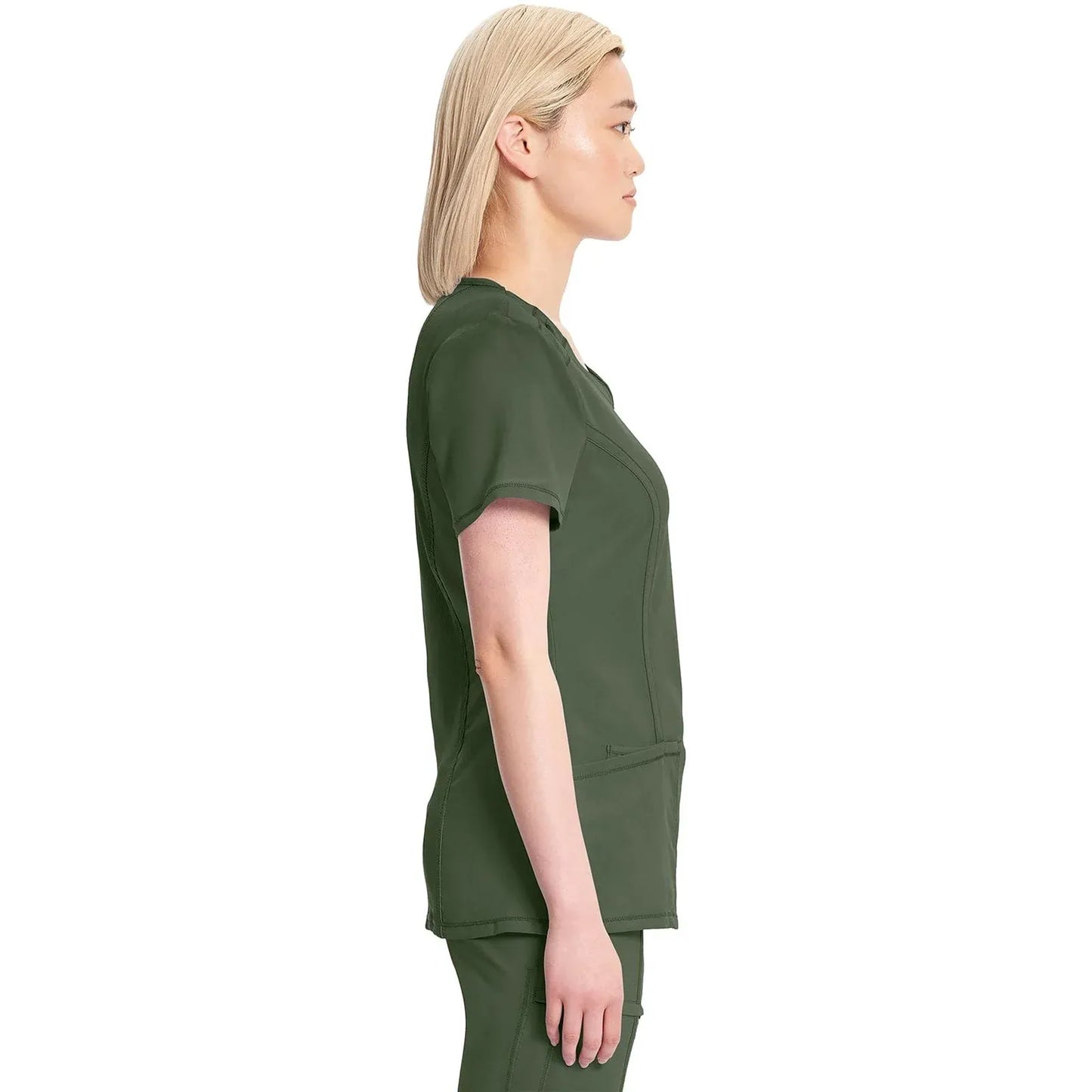 Infinity 2624A Scrubs Top Women's Round Neck Olive