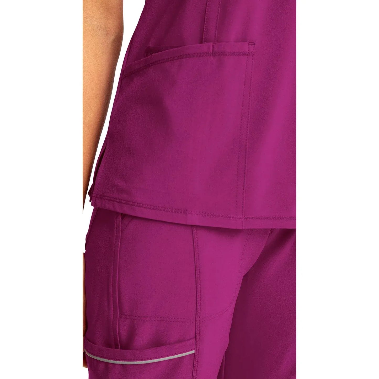 Infinity 2624A Scrubs Top Women's Round Neck Orchid Flower