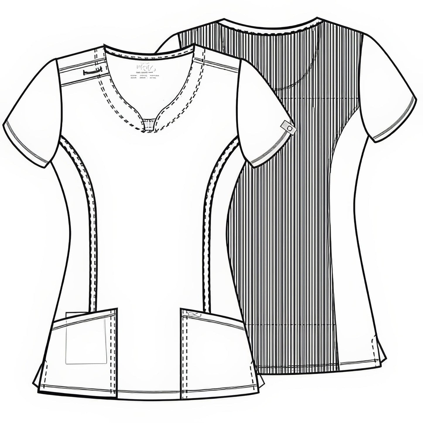 Infinity 2624A Scrubs Top Women's Round Neck Navy