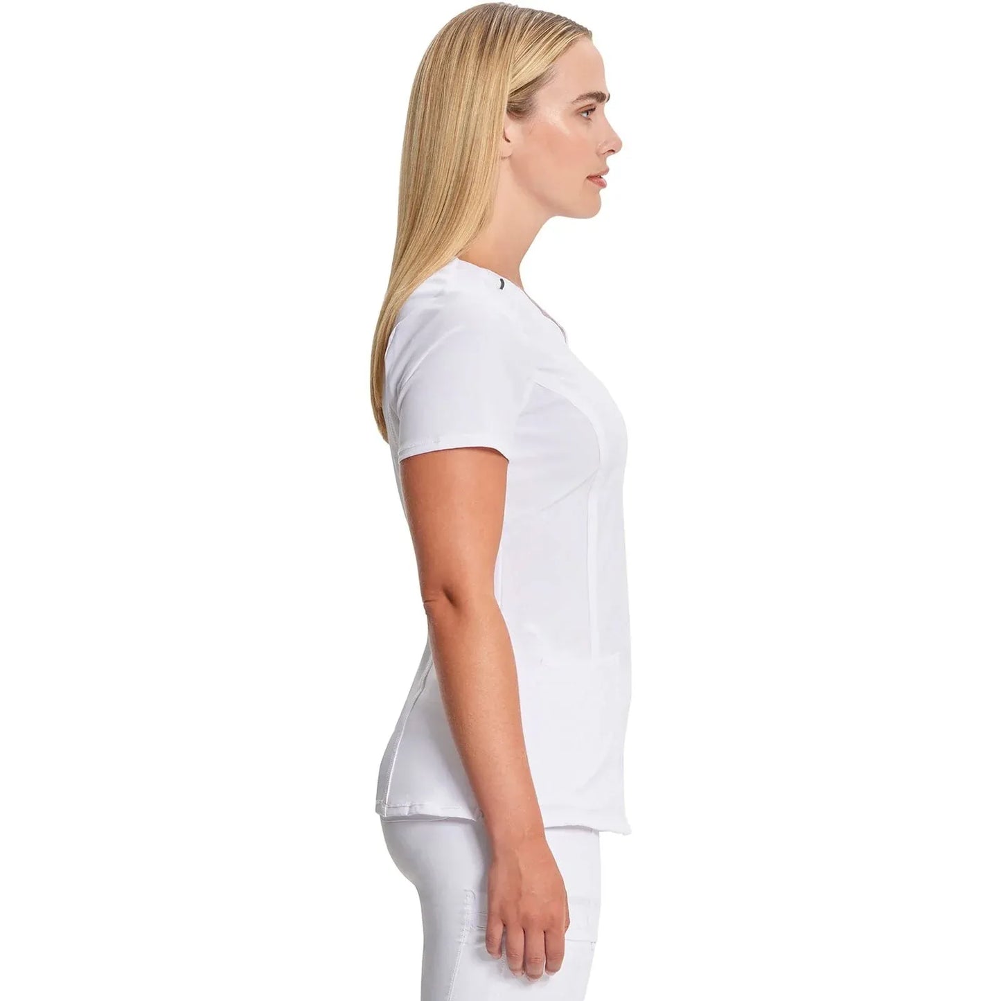 Infinity 2624A Scrubs Top Women's Round Neck White