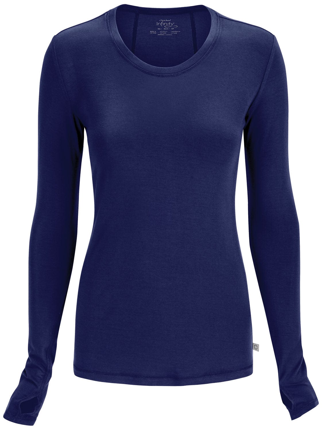 Infinity Underscrubs 2XL Infinity 2626A Underscrubs Womens Long Sleeve Knit Tee Navy