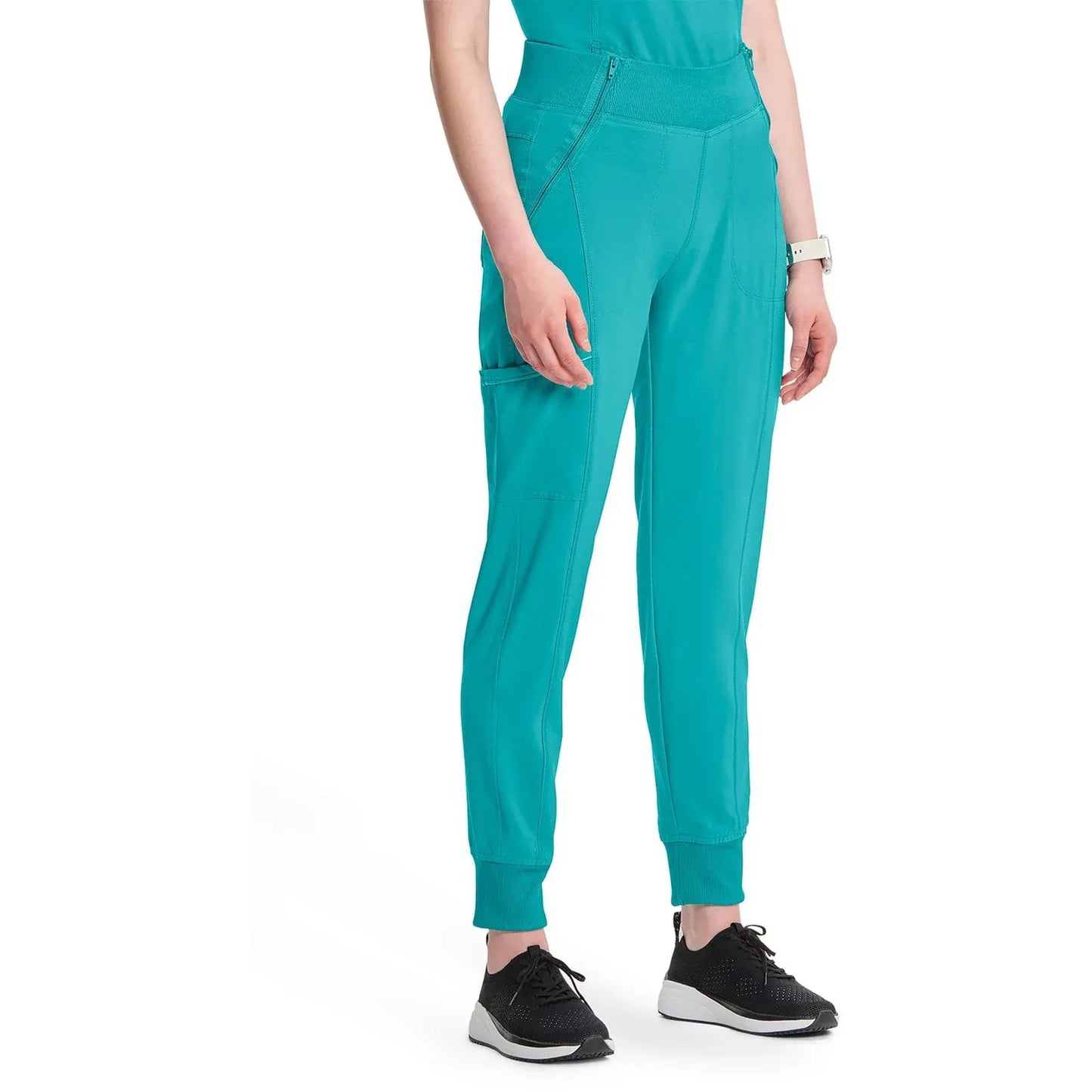 Cherokee Scrubs Pants Cherokee Infinity CK110A Scrubs Pant Jogger Women Teal Blue