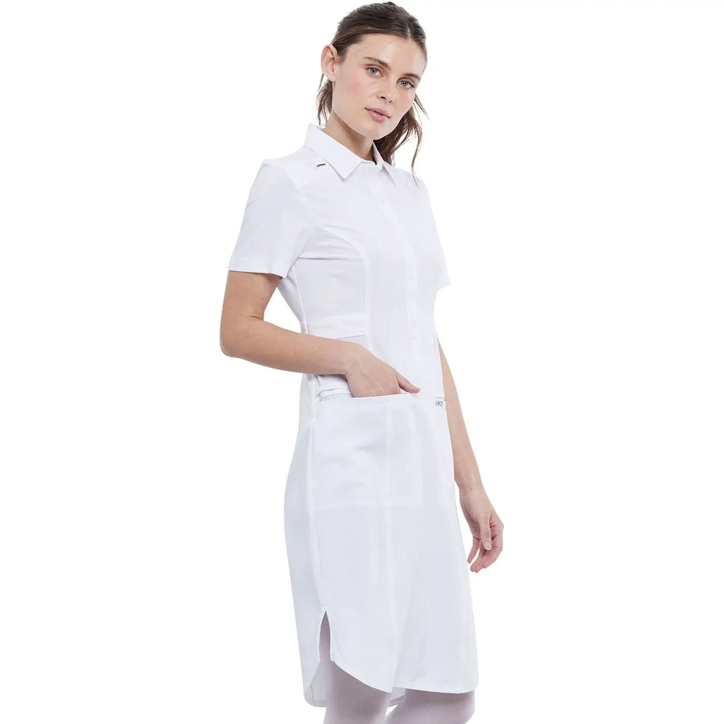 Infinity Infinity CK510A Button Front Dress White