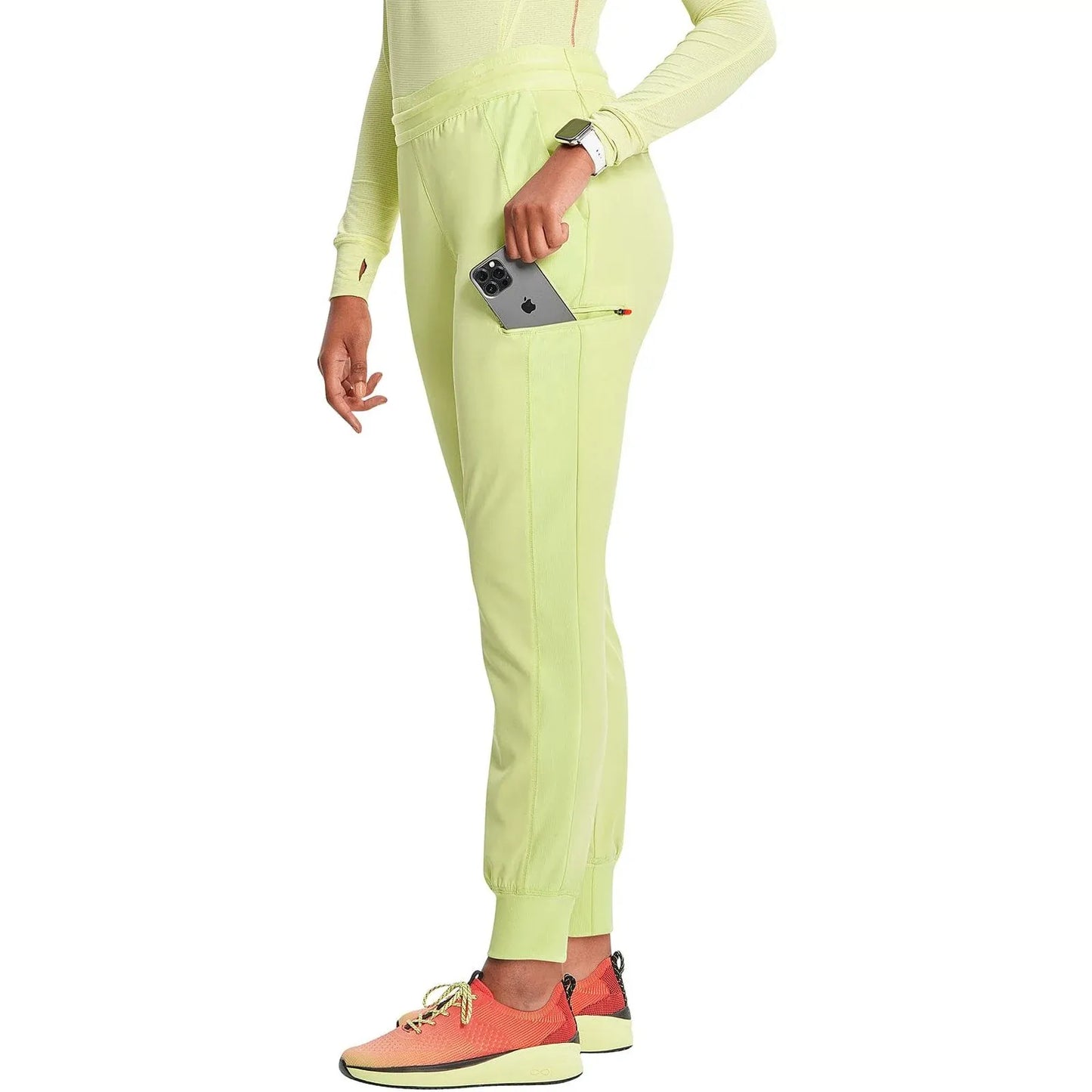 Infinity Scrubs Pants Infinity IN122A Mid Rise Jogger Women Scrubs Pant Green Energy