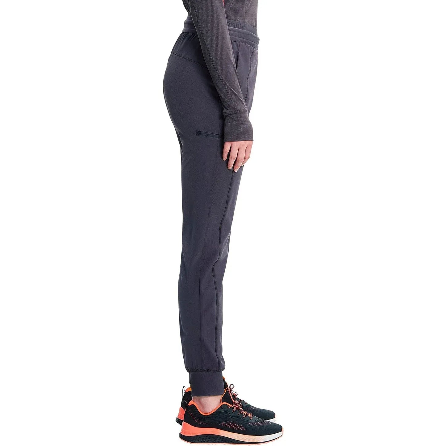 Infinity GNR8 IN122A Mid Rise Jogger Women Scrubs Pant Pewter