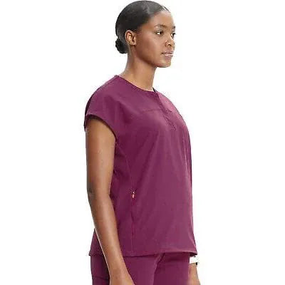 Cherokee Infinity IN622A Henley Top Women Top Wine