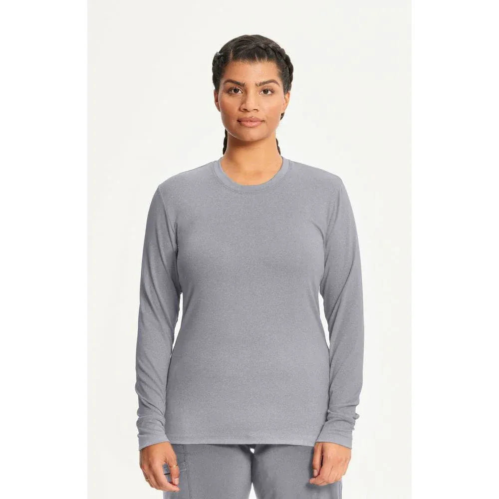 Cherokee Infinity IN640 Long Sleeve Performance Underscrub Women Underscrub Pewter