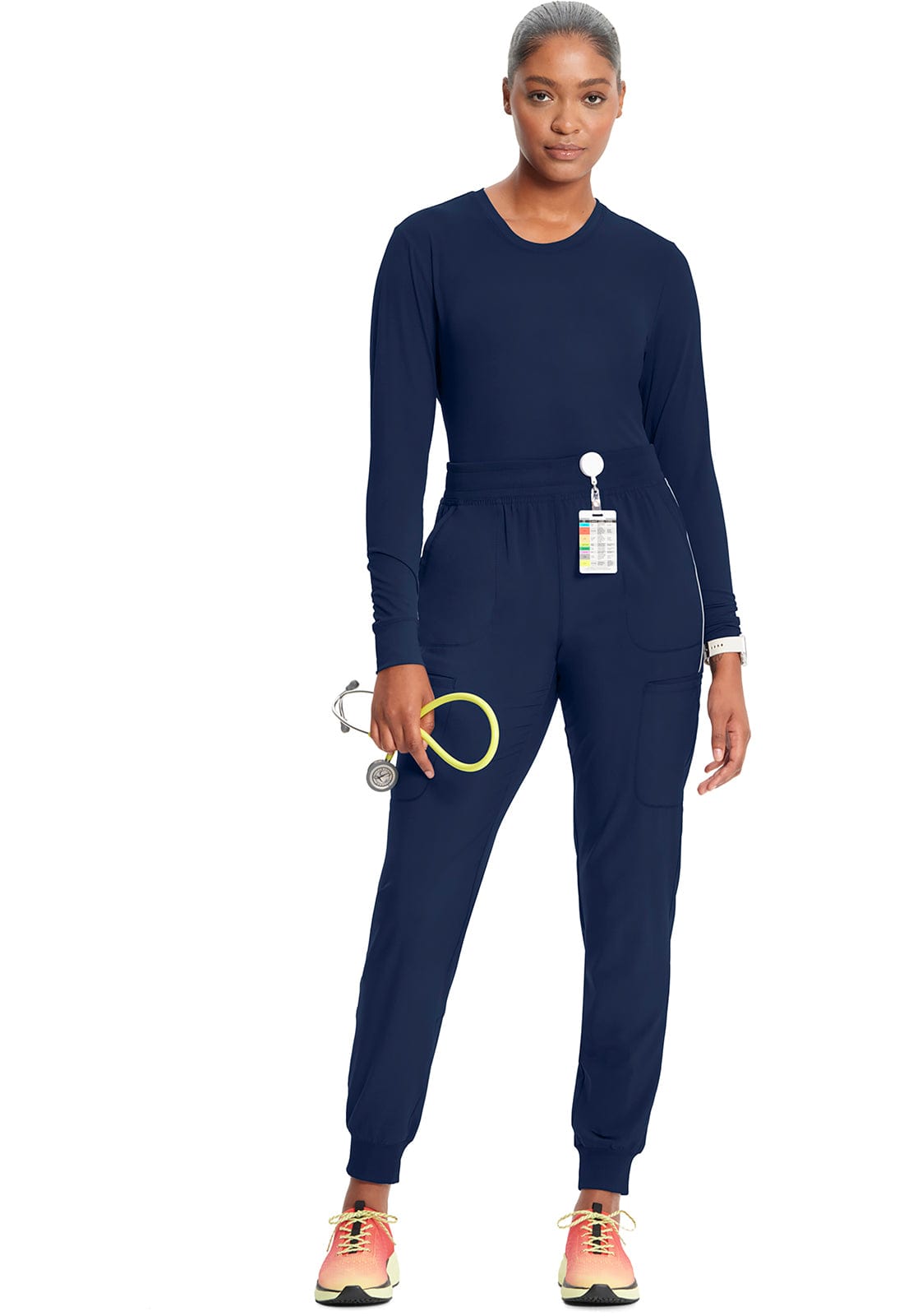 Cherokee Scrubs Pants Infinity Scrubs Jogger Pants Navy