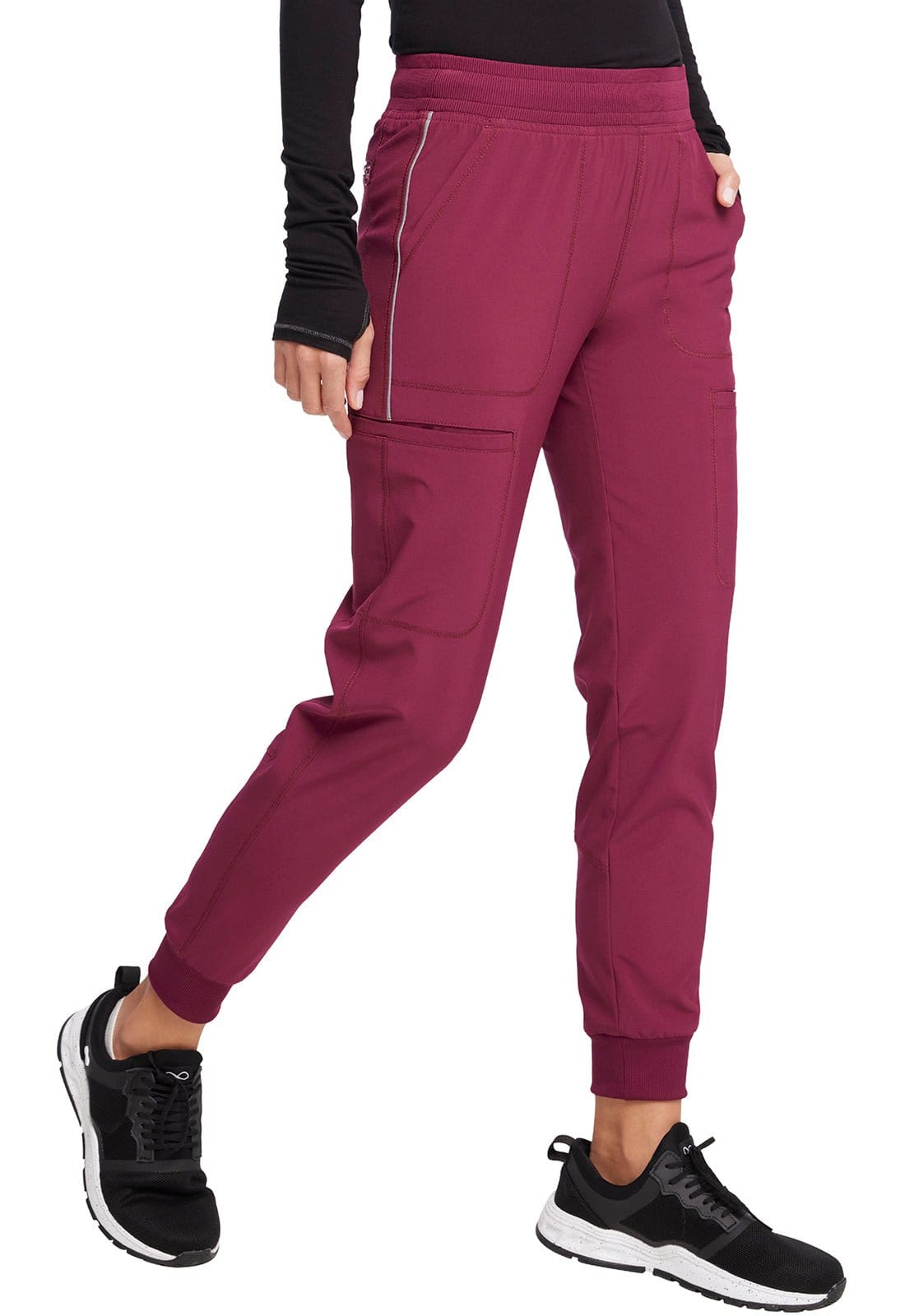 Cherokee Scrubs Pants XXS Infinity Scrubs Jogger Pants Wine