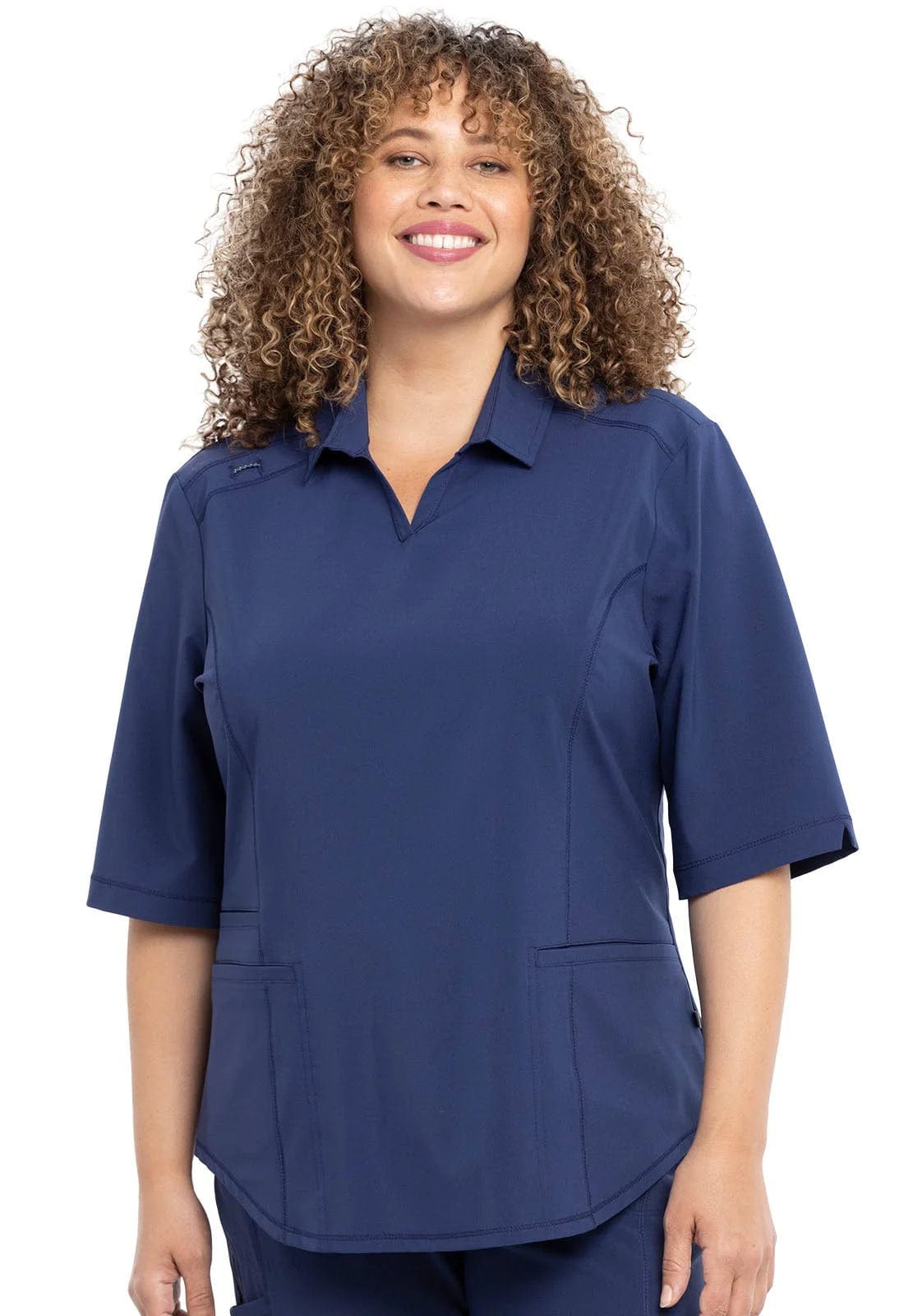 Cherokee Scrubs Top XXS Infinity Scrubs Polo Shirt Navy