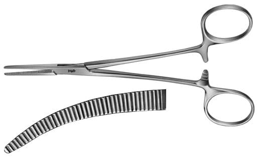 Professional Hospital Furnishings Forceps 15cm / Curved Serrated Jaws Leriche Art Forceps