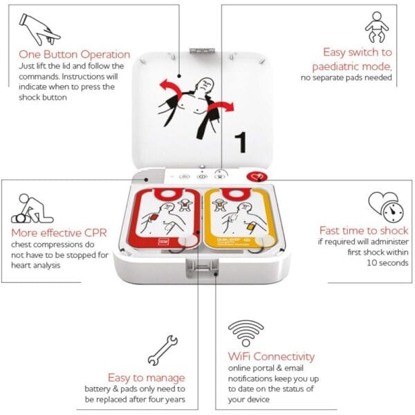 LIFEPAK CR2 Semi-Automatic Defibrillator with Wi-Fi & CPR Insight