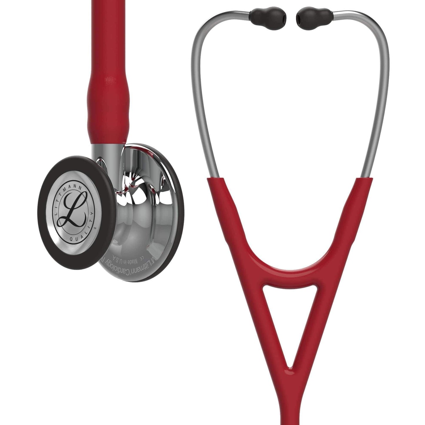 Littmann Cardiology Stethoscopes Littmann Cardiology IV Stethoscope Burgundy / Mirror 6170