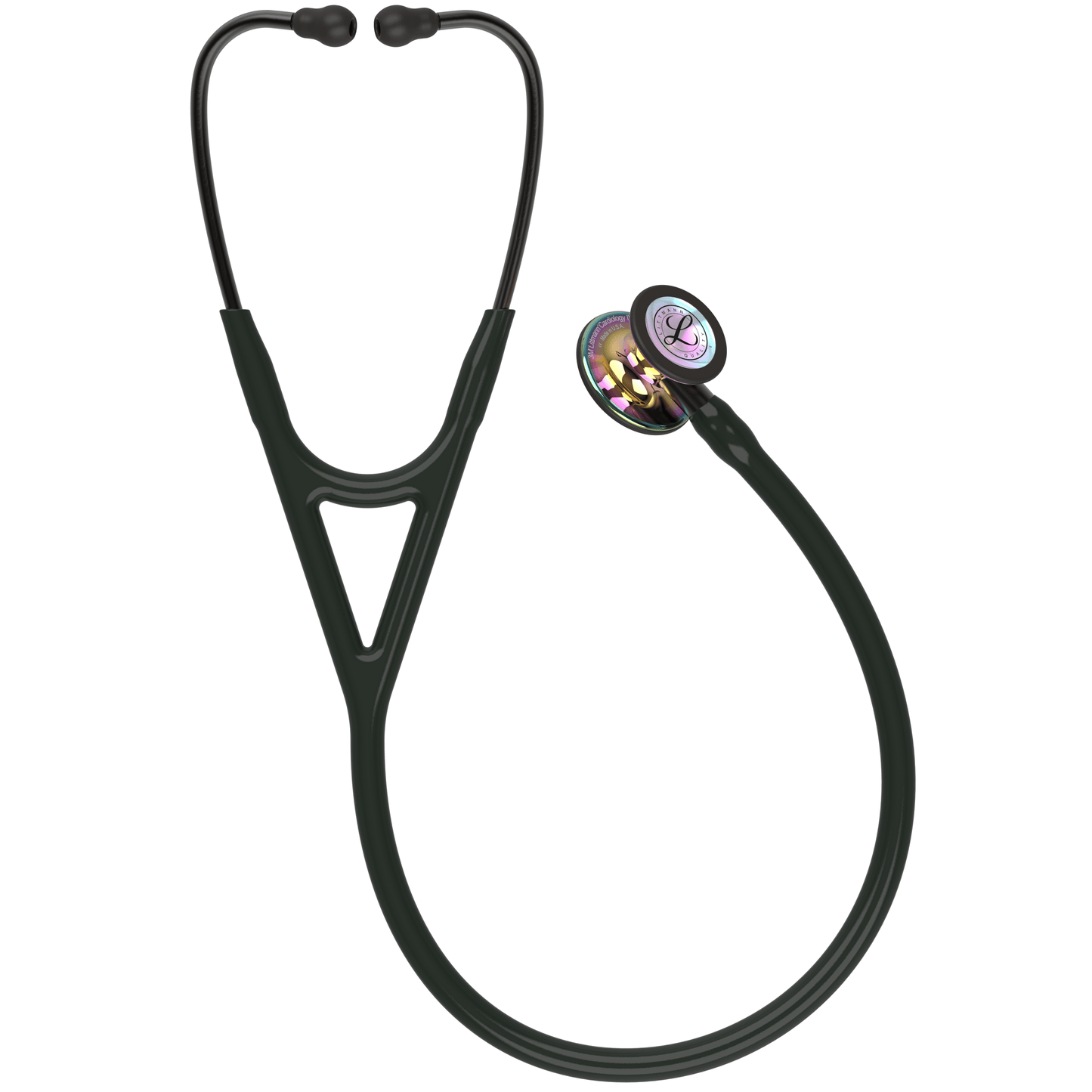 Littmann Cardiology Stethoscopes Littmann Cardiology IV Stethoscope Polished Rainbow Black Stem 6240
