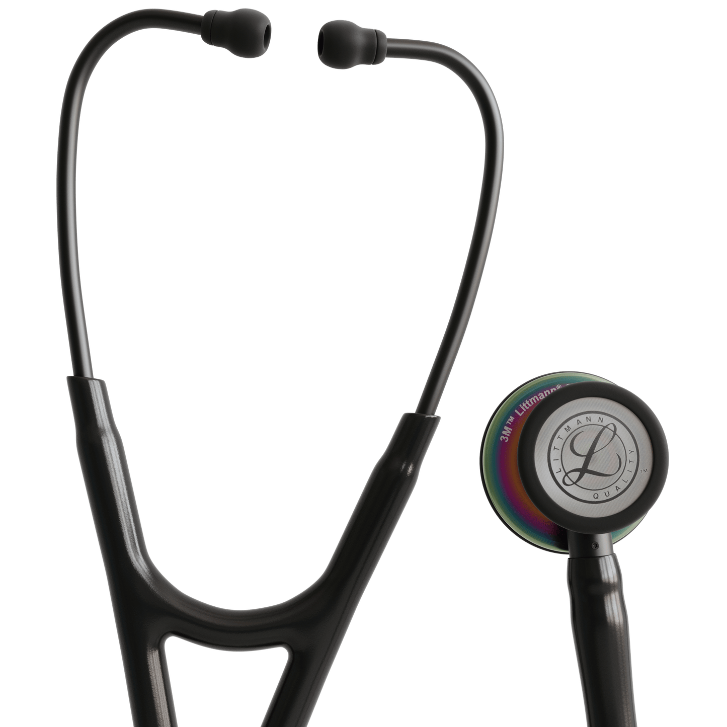 Littmann Cardiology Stethoscopes Littmann Cardiology IV Stethoscope Polished Rainbow Black Stem 6240
