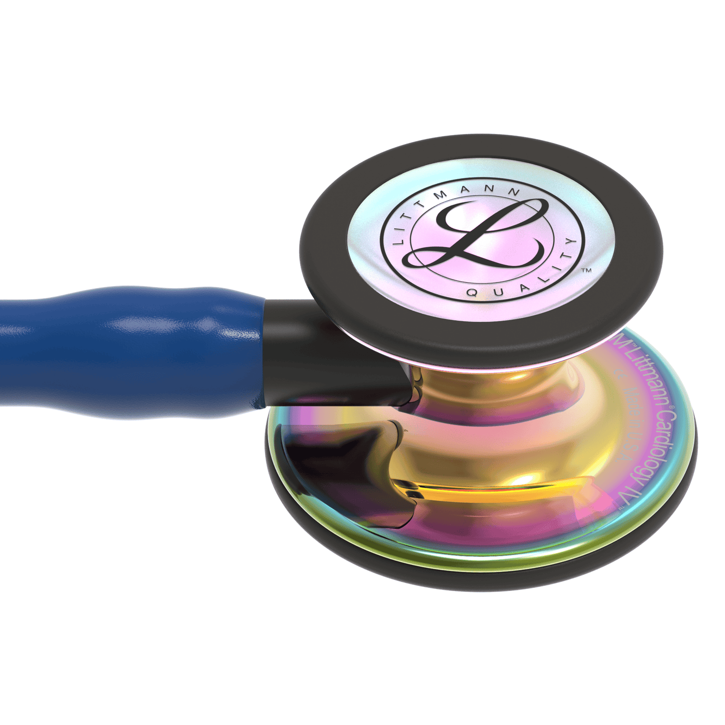 Littmann Cardiology Stethoscopes Littmann Cardiology IV Stethoscope Polished Rainbow Navy Stem 6242