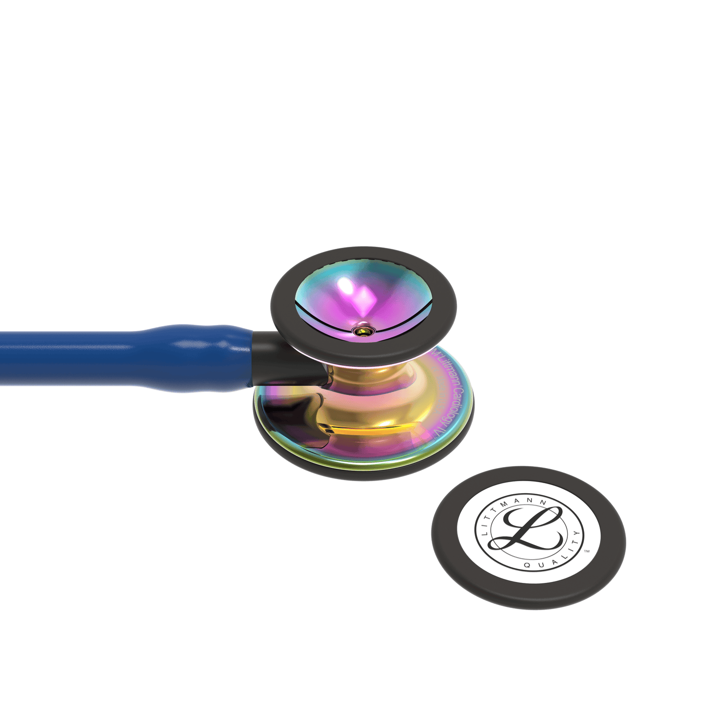 Littmann Cardiology Stethoscopes Littmann Cardiology IV Stethoscope Polished Rainbow Navy Stem 6242