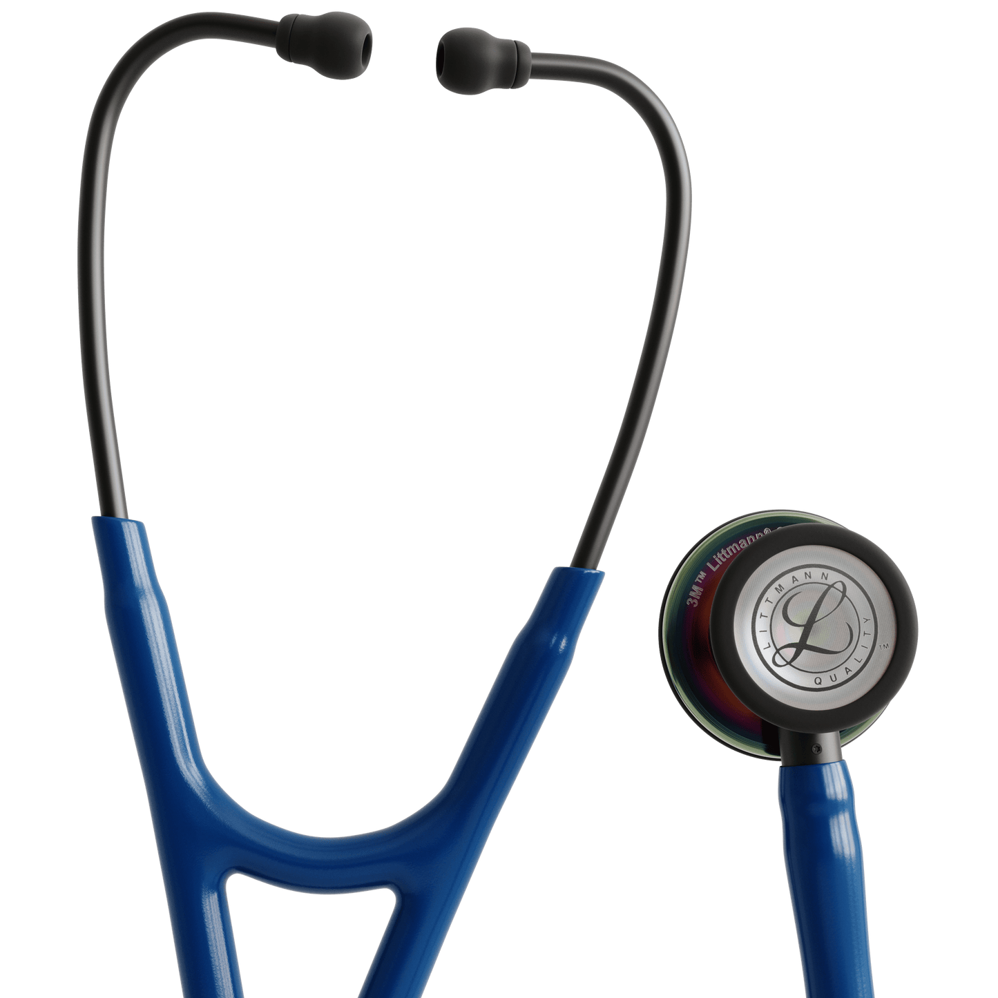 Littmann Cardiology Stethoscopes Littmann Cardiology IV Stethoscope Polished Rainbow Navy Stem 6242