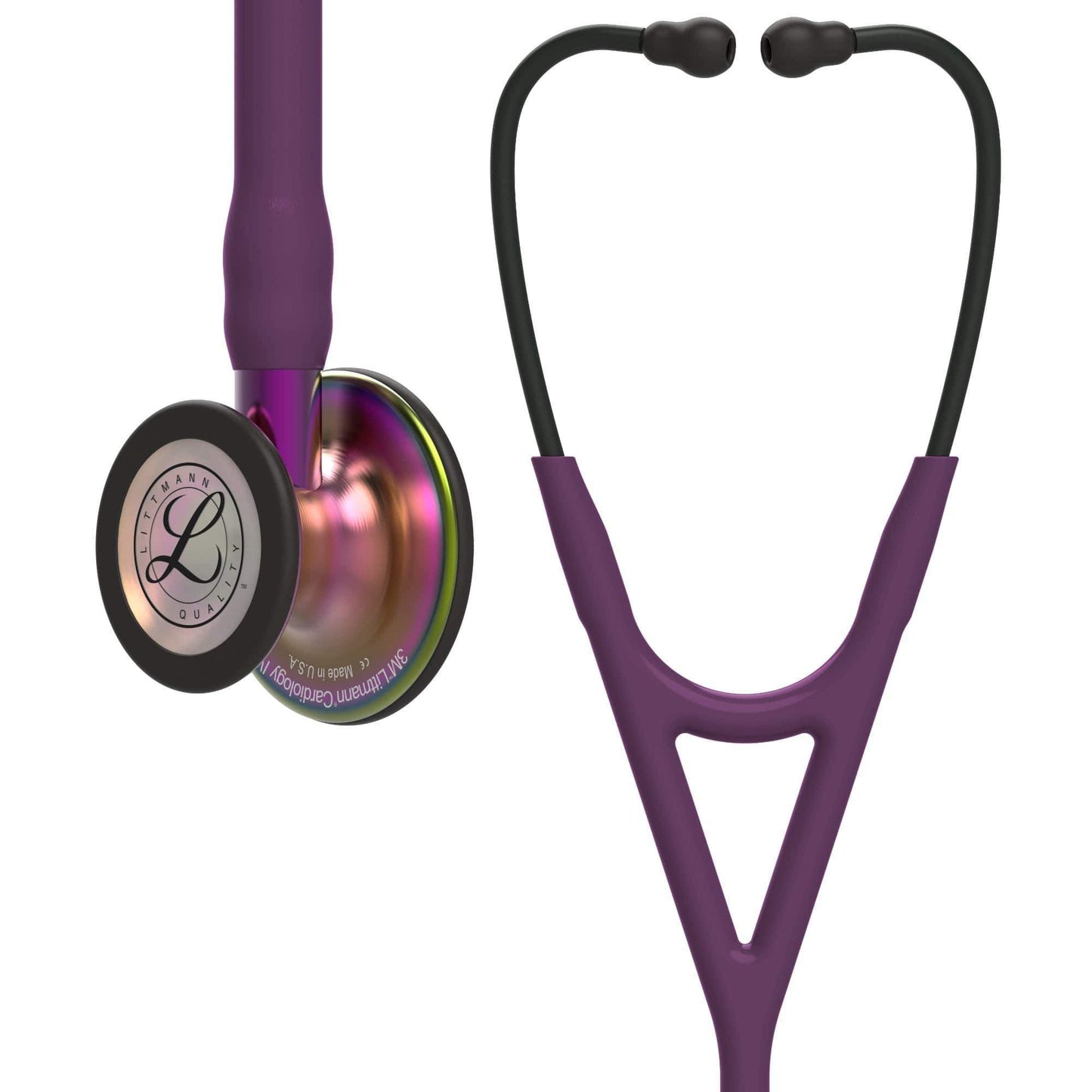 Littmann Cardiology Stethoscopes Littmann Cardiology IV Stethoscope Rainbow Chestpiece Plum with Purple Stem 6205