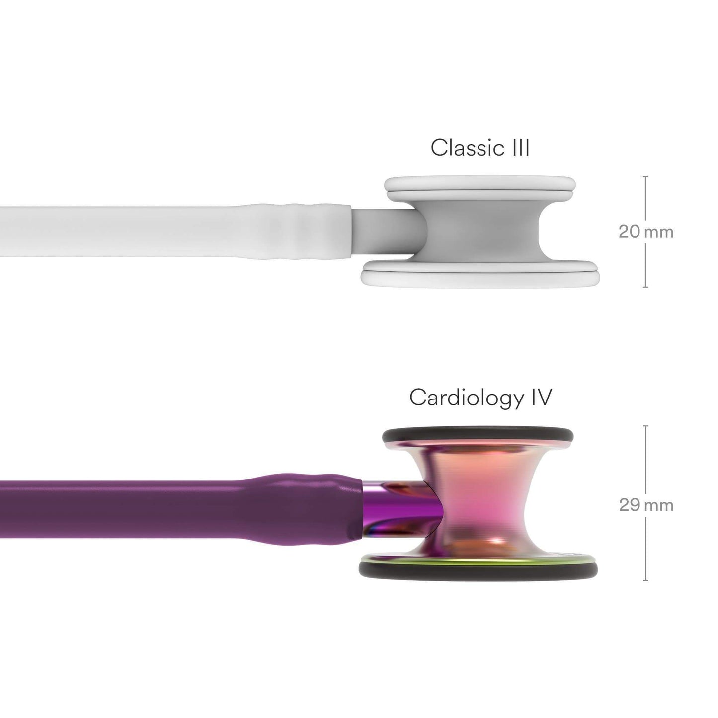 Littmann Cardiology Stethoscopes Littmann Cardiology IV Stethoscope Rainbow Chestpiece Plum with Purple Stem 6205