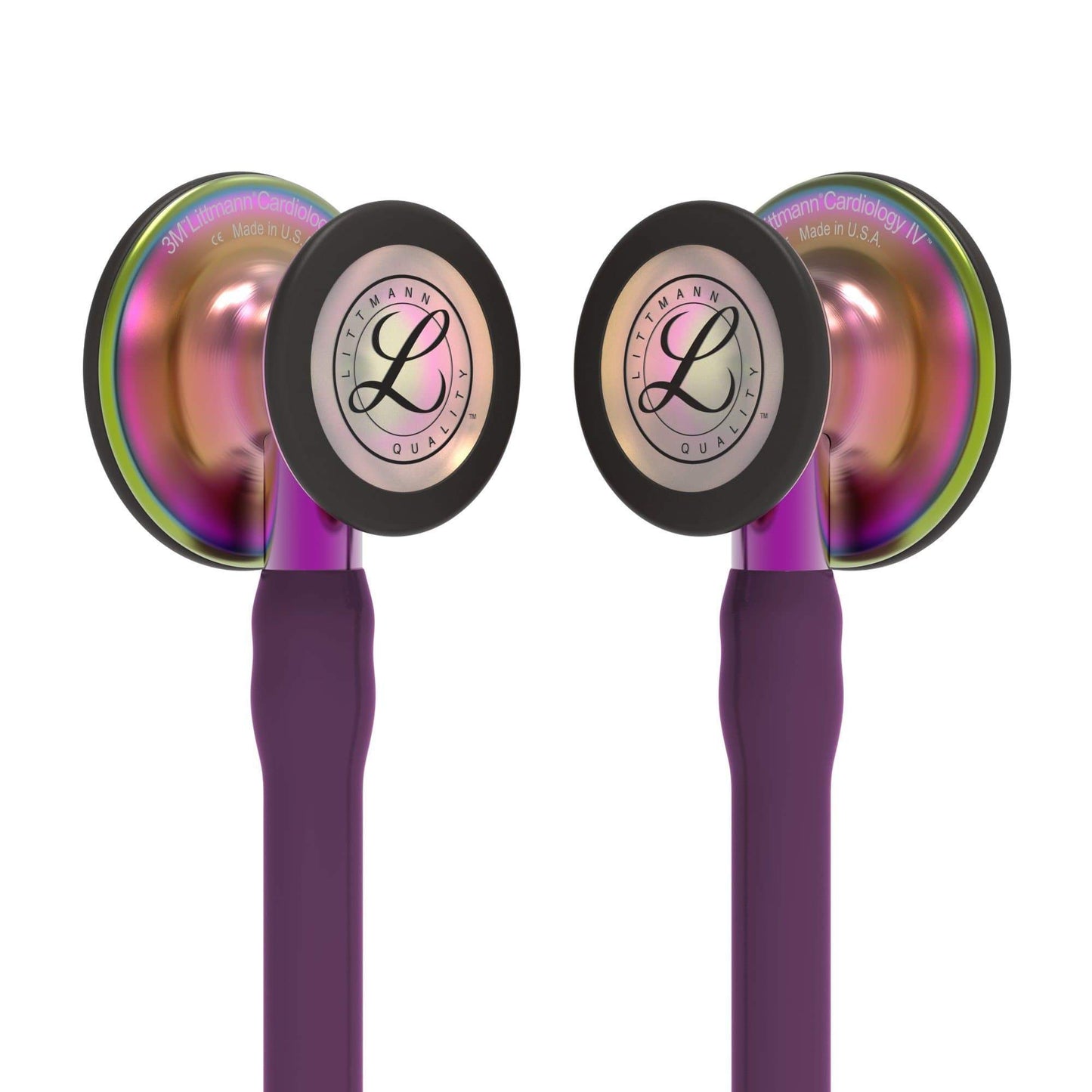 Littmann Cardiology Stethoscopes Littmann Cardiology IV Stethoscope Rainbow Chestpiece Plum with Purple Stem 6205