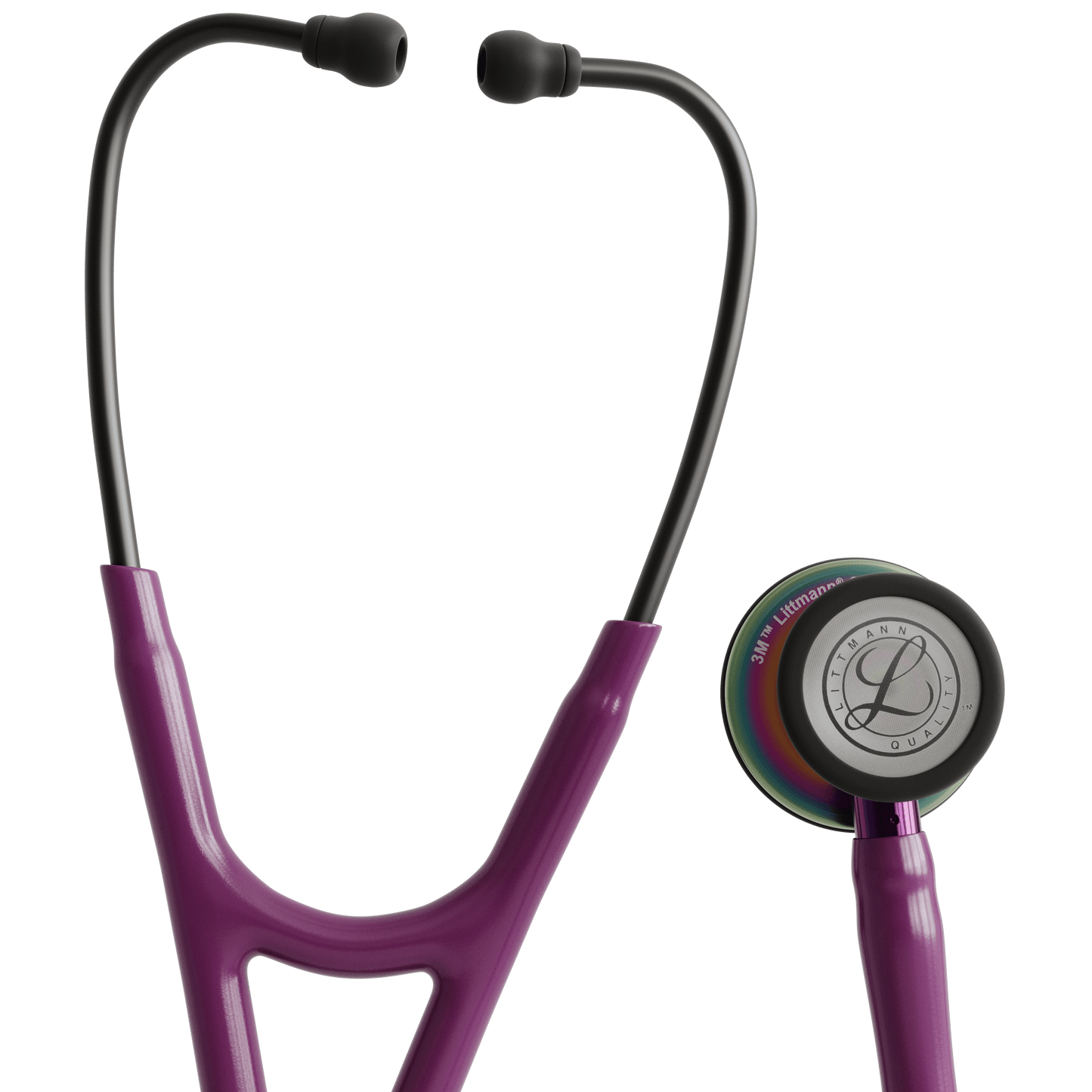 Littmann Cardiology Stethoscopes Littmann Cardiology IV Stethoscope Rainbow Chestpiece Plum with Purple Stem 6205