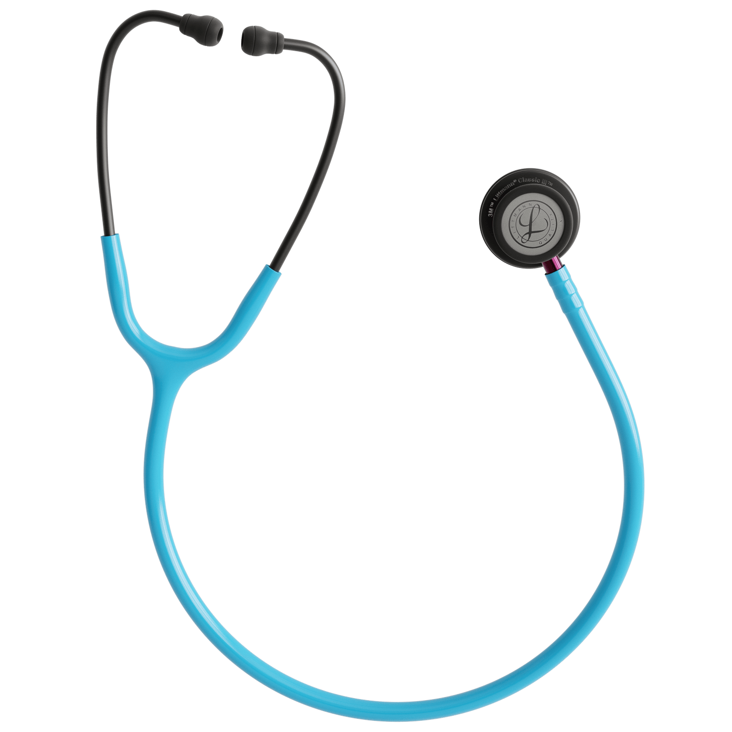 Littmann Classic Stethoscopes Littmann Classic III Stethoscope Smoke/Turquoise Pink Stem 5872