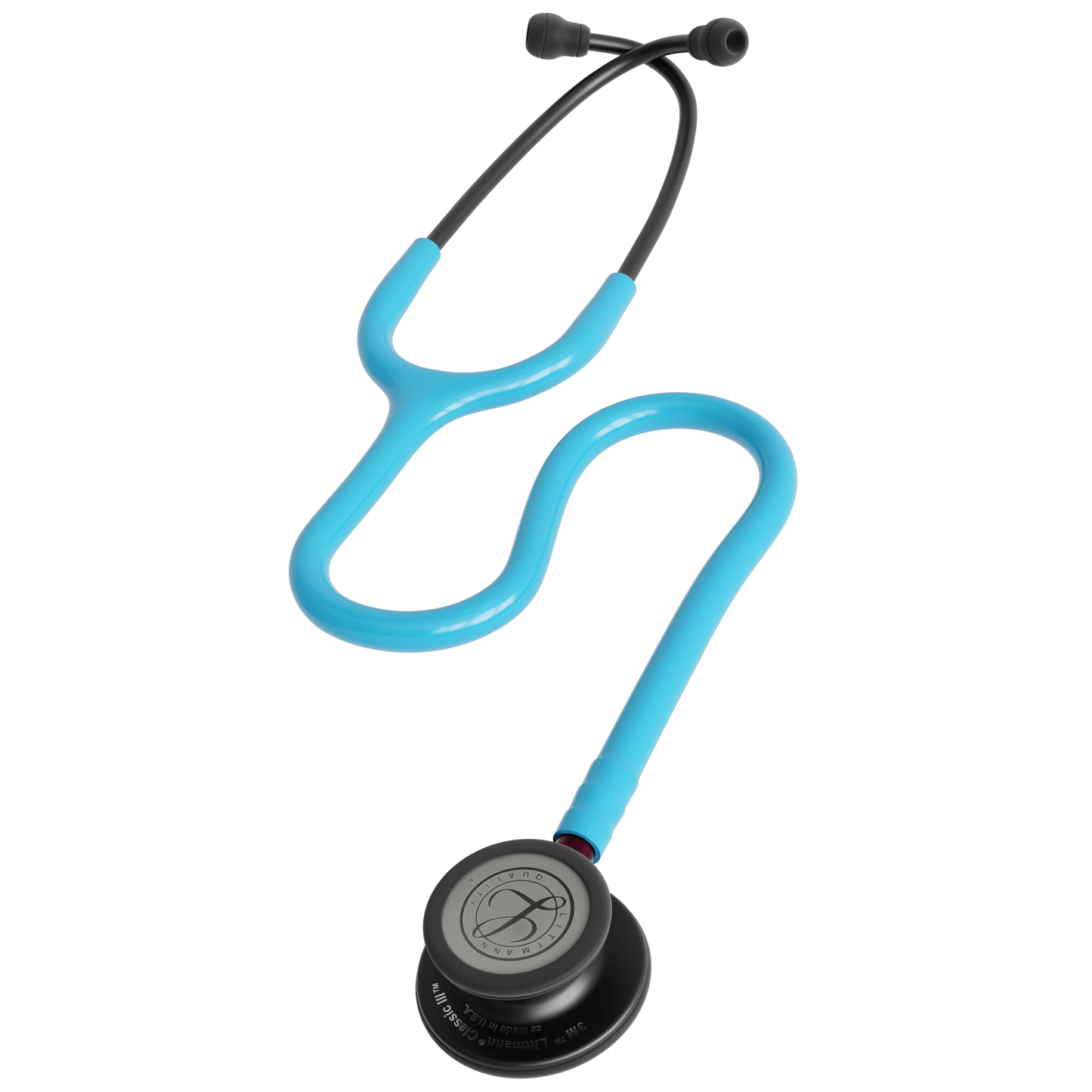 Littmann Classic Stethoscopes Littmann Classic III Stethoscope Smoke/Turquoise Pink Stem 5872