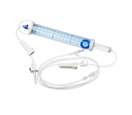 Mdevice Burette 150ml Infusion Set - 60 Drops/ml, 230cm, NAS Safety Shutoff