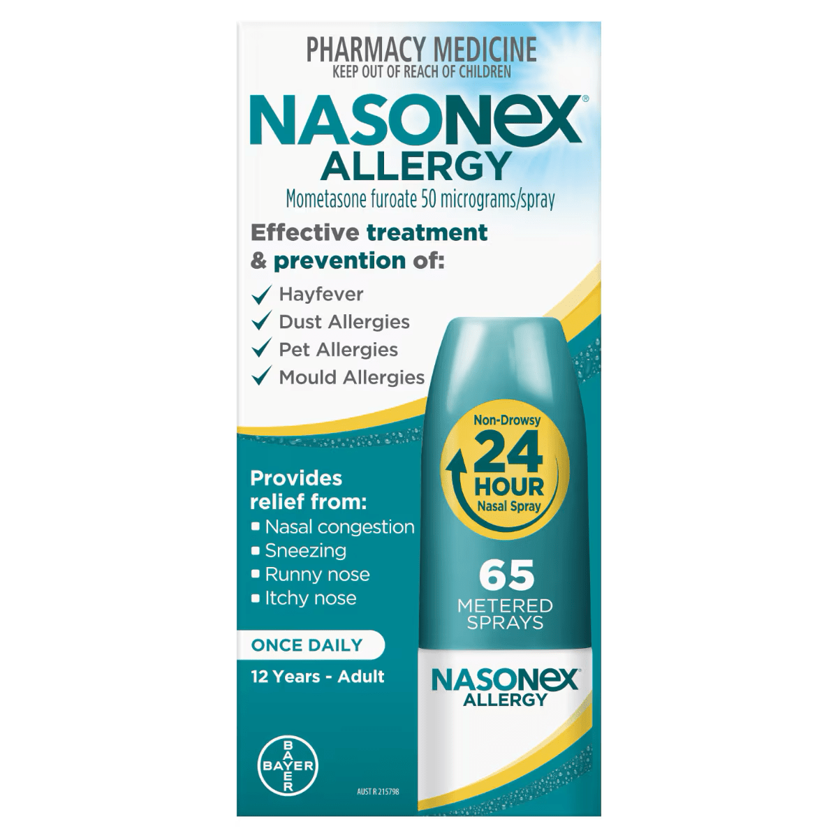 Bayer Nasal Sprays Nasonex Allergy Nasal Spray - Mometasone Furoate 50 mcg