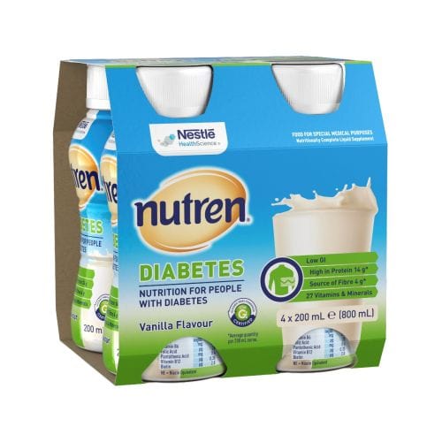 Nestle Healthcare Carton of 24 Nestle Healthscience Nutren Diabetes Vanilla 200ml