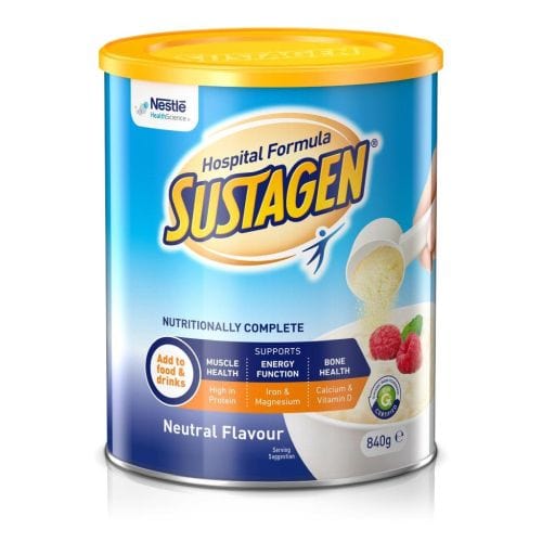 Nestle Healthcare Carton of 6 Nestle Sustagen Hospital Formula Active Neutral 840g