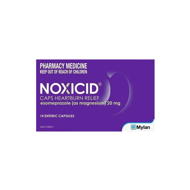Alphapharm Medications Noxicid Esomeprazole 20mg Capsules