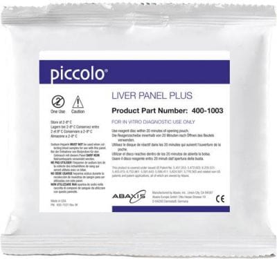 ABAXIS Reagents Piccolo Liver Panel Plus. Bx of 10