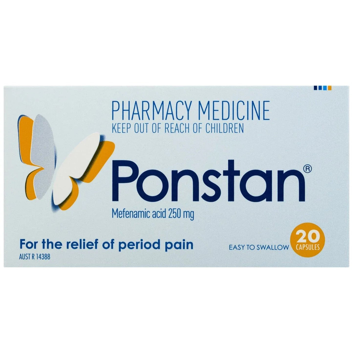 Pfizer Pain Relievers Ponstan Capsules 250mg - Mefenamic Acid Pain Relief